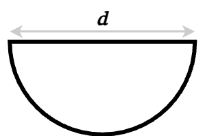 Semi-Circle Area using Diameter