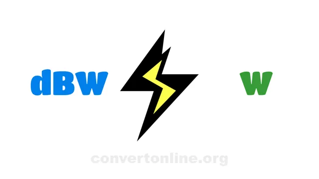 Decibel-watts to Watts Converter | dBW to W