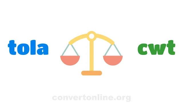 Tola to Hundredweight Converter | tola to cwt